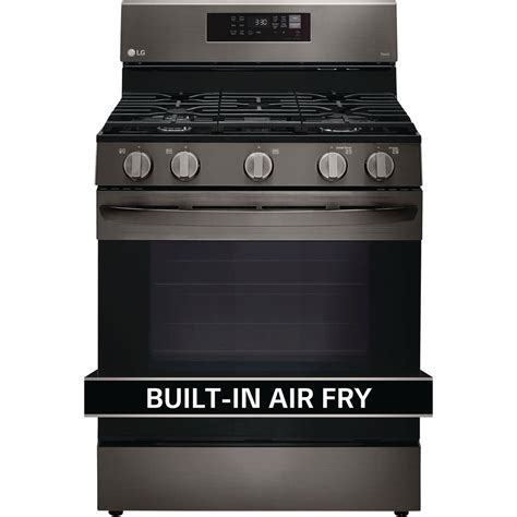 lg gas stove with air fryer home depot